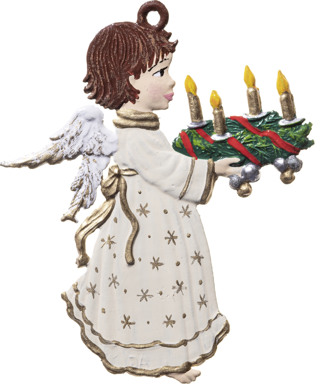 Engel mit Adventskranz