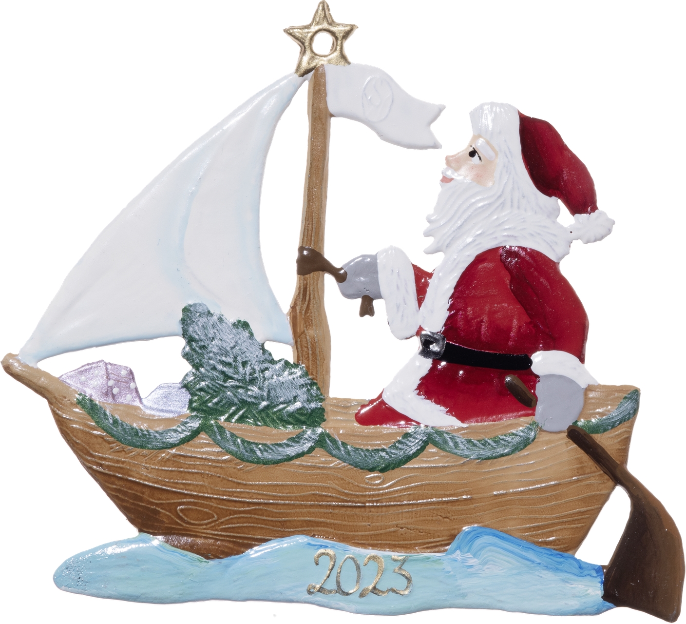 Weihnachtsmann segelt