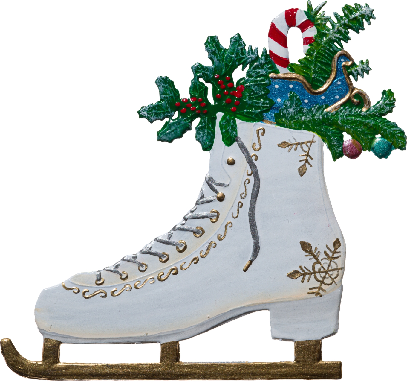 Weihnachtlicher Schlittschuh