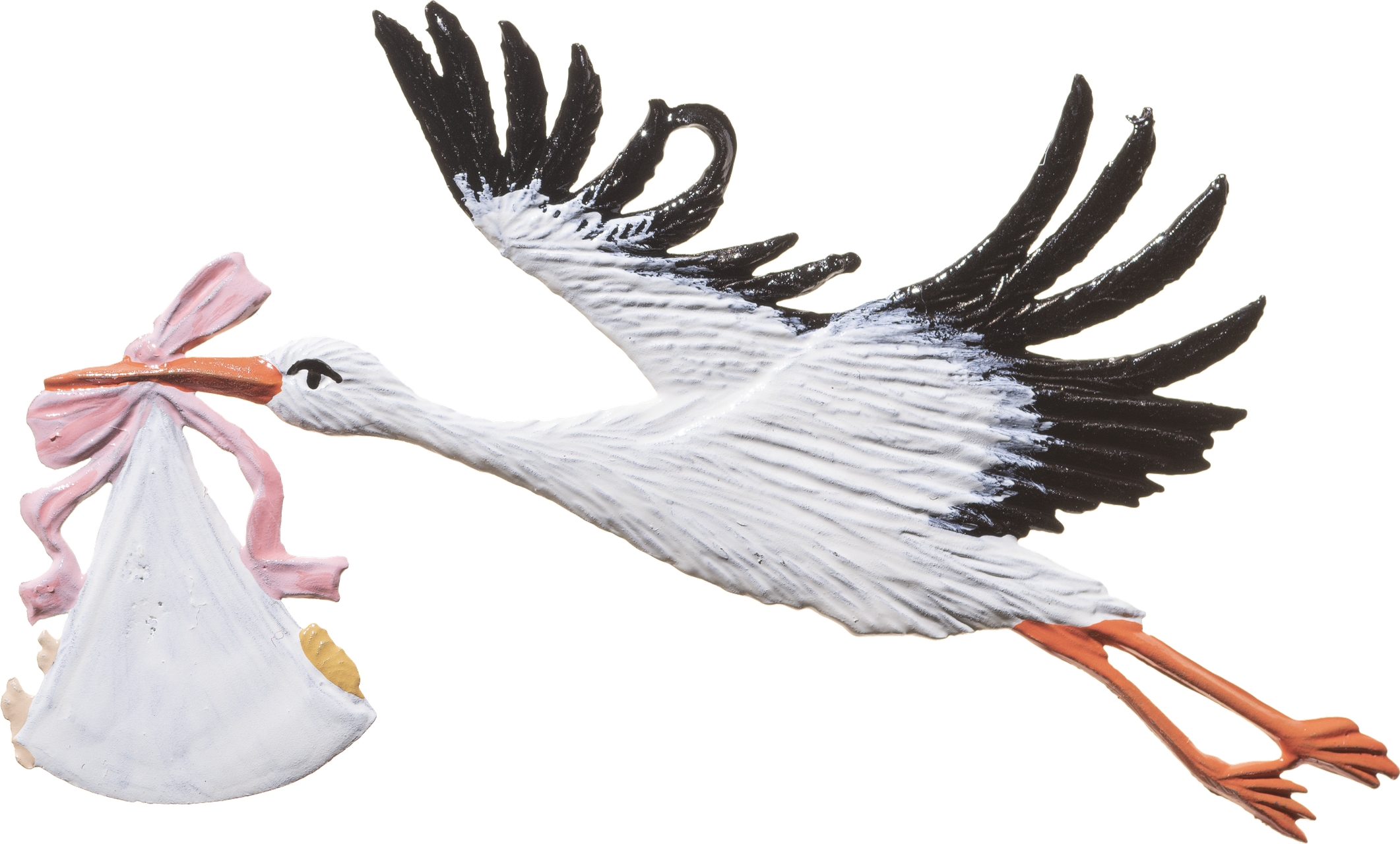 Storch bringt Baby (Rosa)