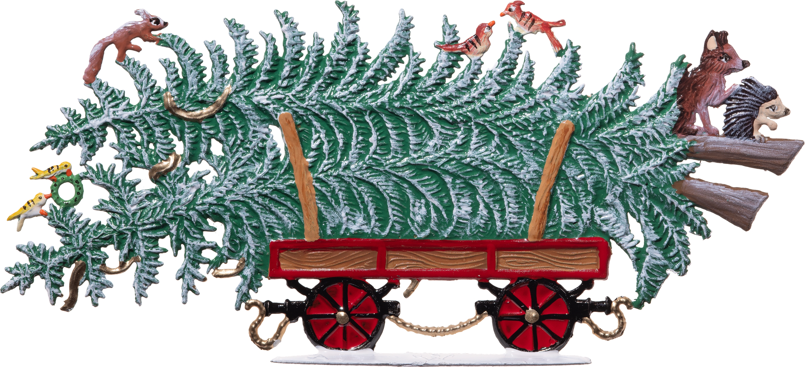 Weihnachts-Zug Wagen mit Baum