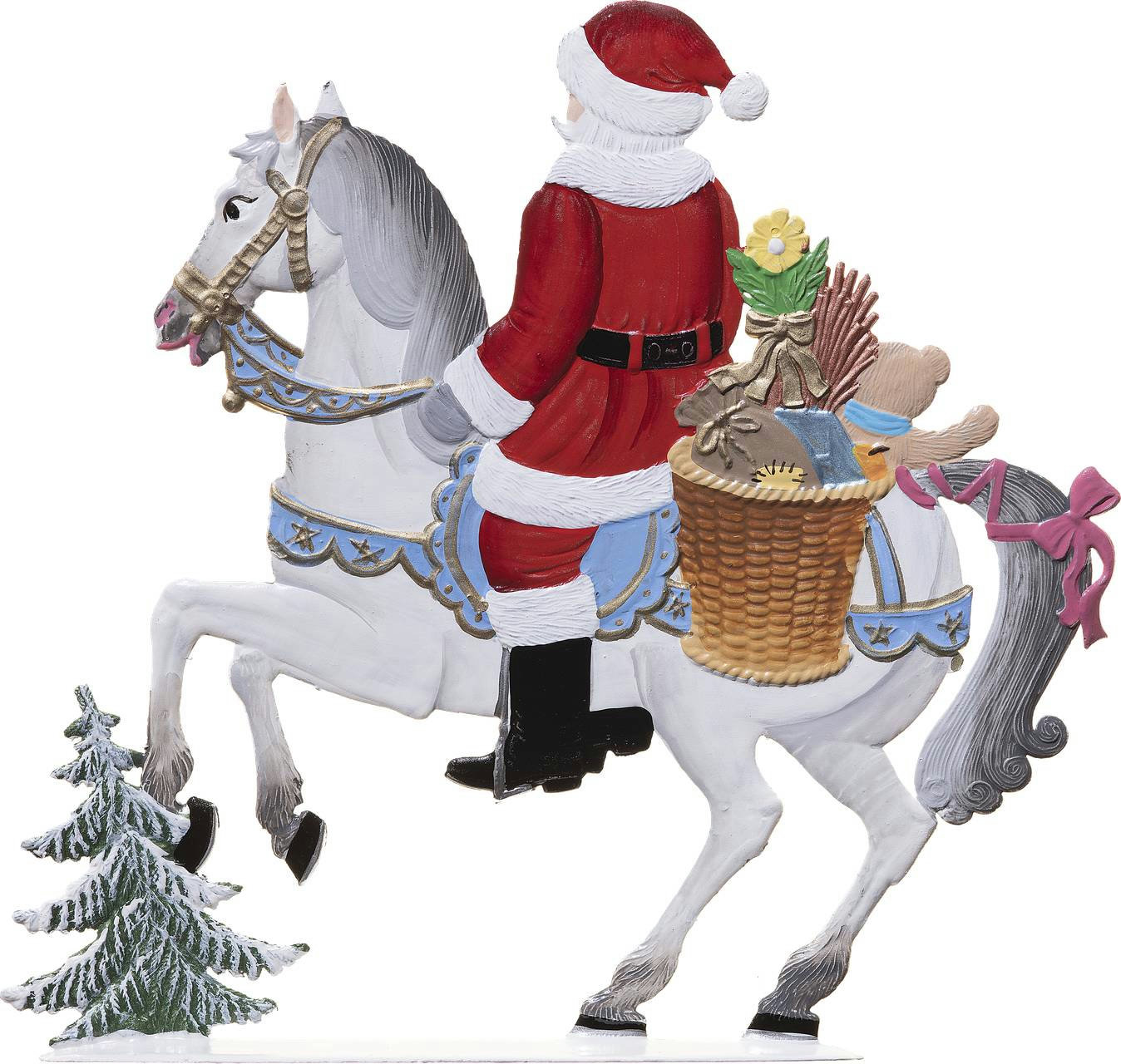 Weihnachtsmann zu Pferd – Produktfoto