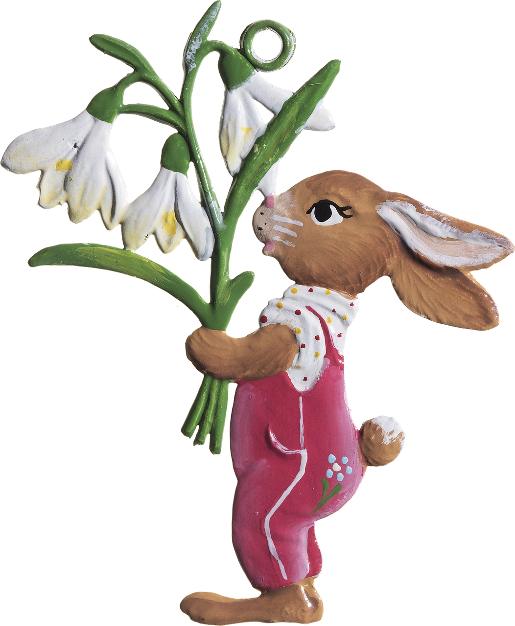 Hase mit Blumenstrauß