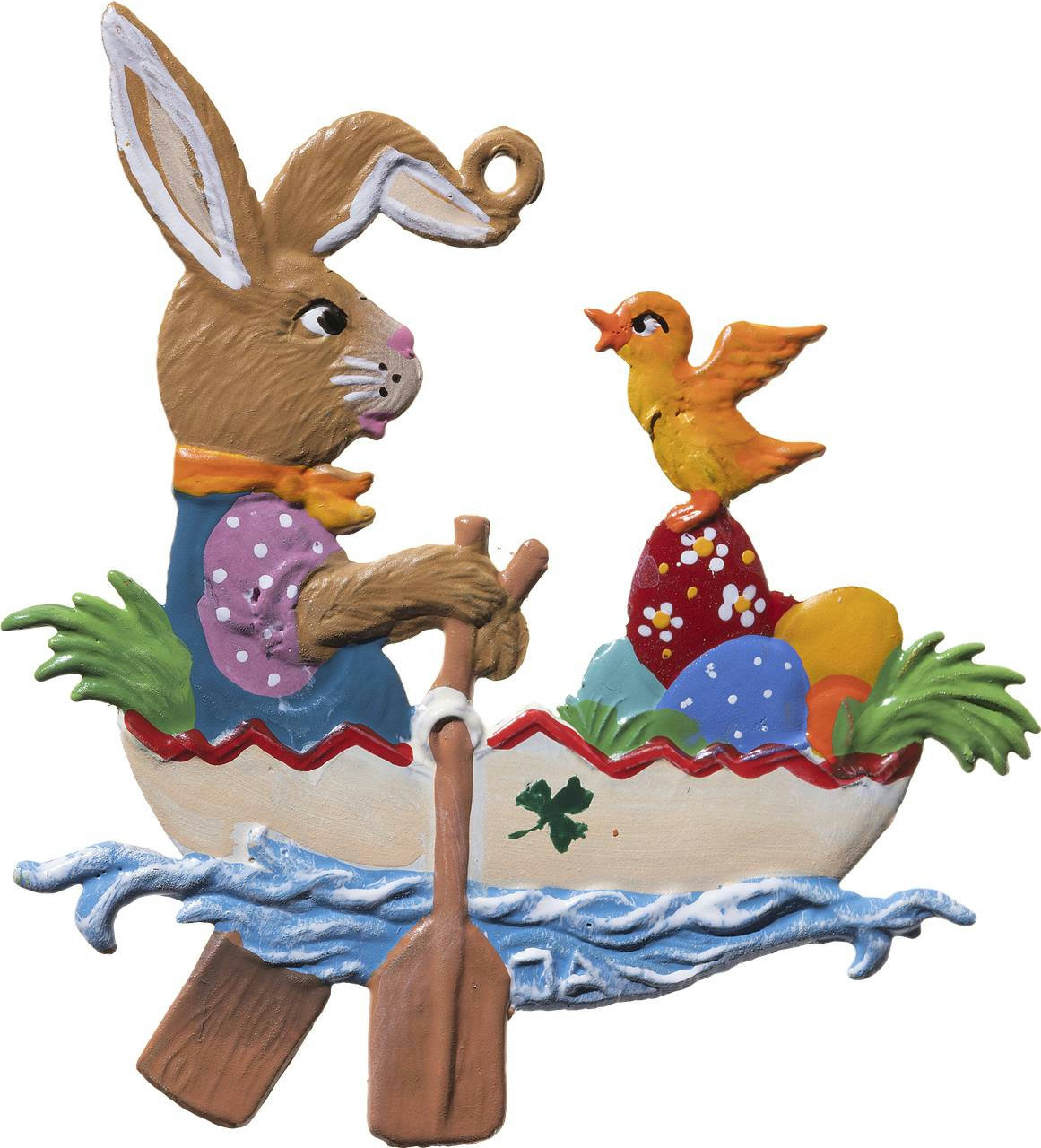 Hase im Ei-Boot