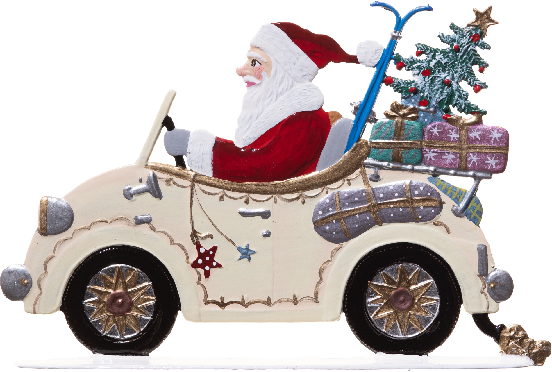 Weihnachtsmann im Auto