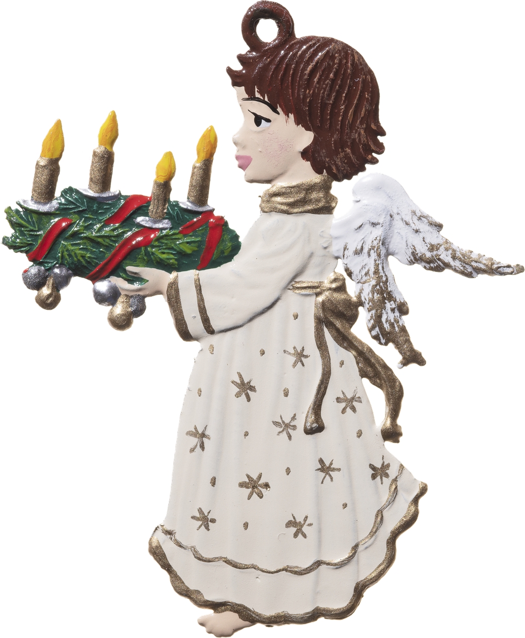 Engel mit Adventskranz