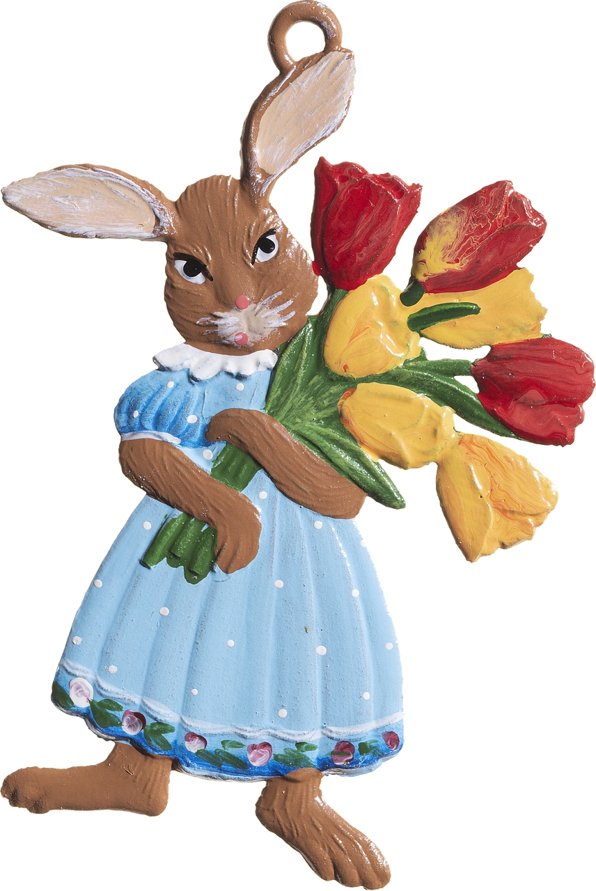 Hasenmäd.mit Tulpen