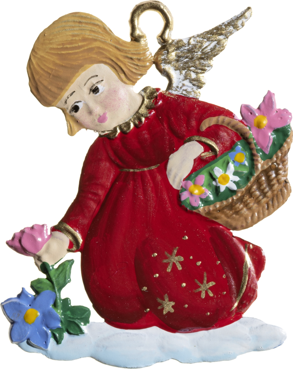 Engel mit Blumenkorb
