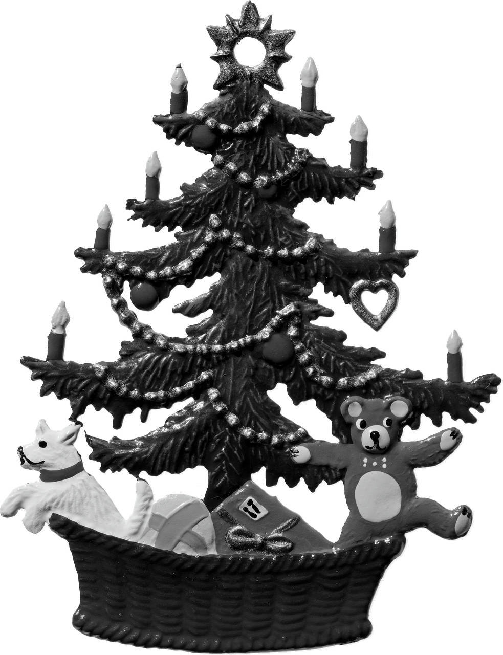 Christbaum mit Korb – Produktfoto