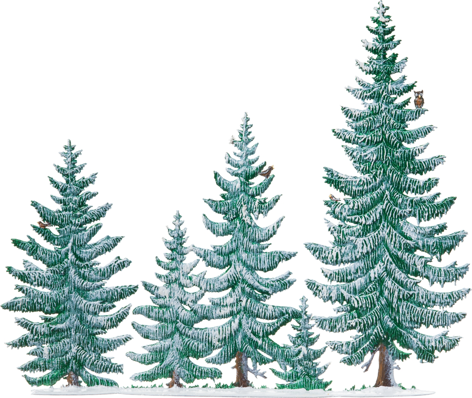 Tannenwald im Winter 5 Bäume