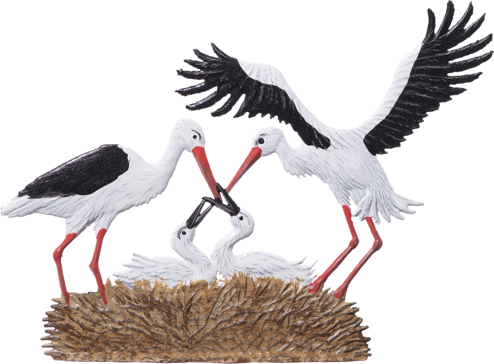 Storchenfamilie im Nest