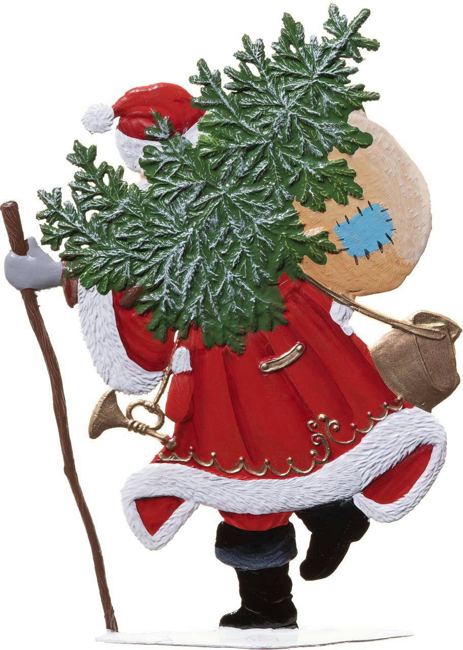 Weihnachtsmann mit Sack und Baum – Produktfoto