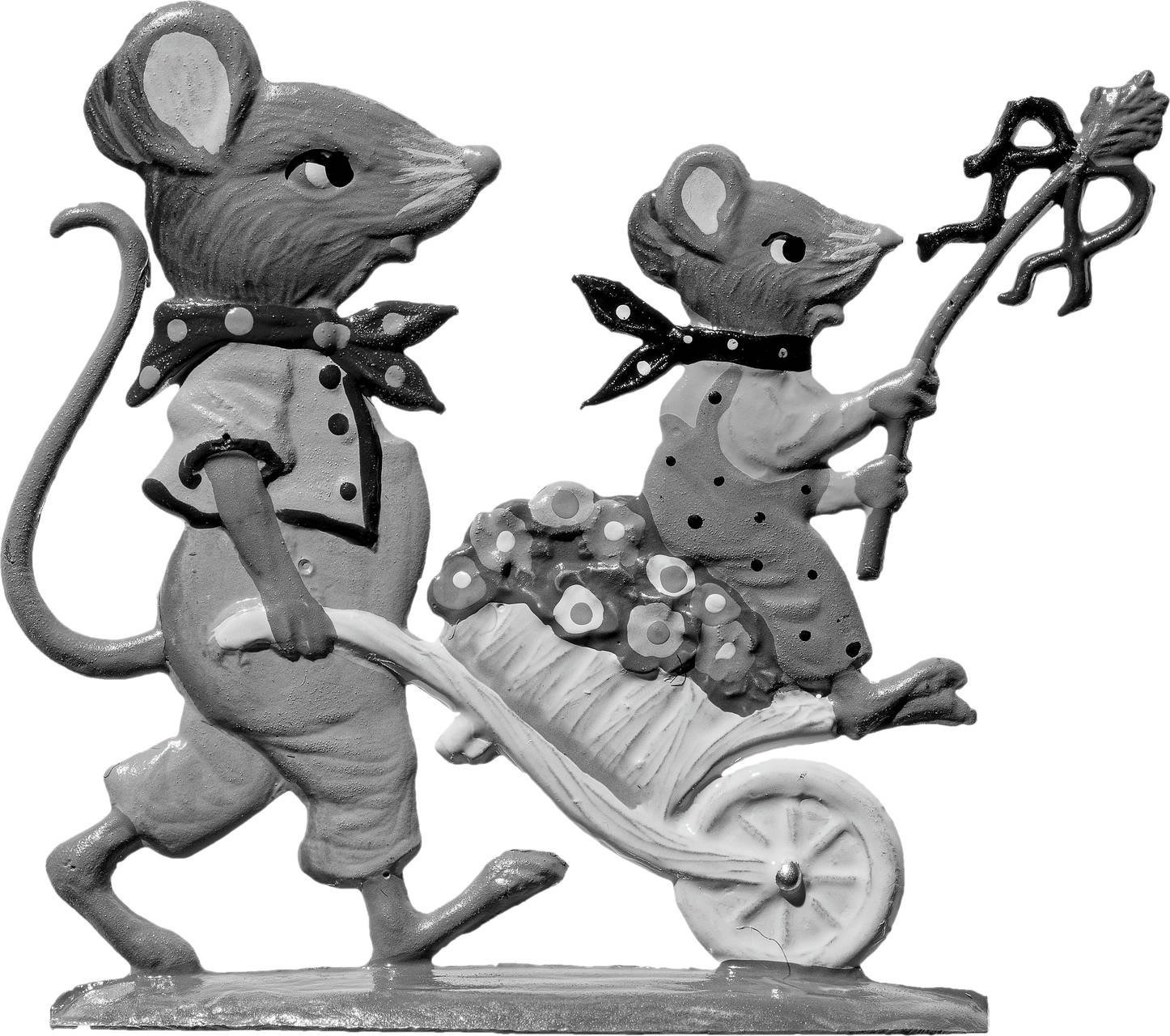 Maus mit Schubkarren – Produktfoto