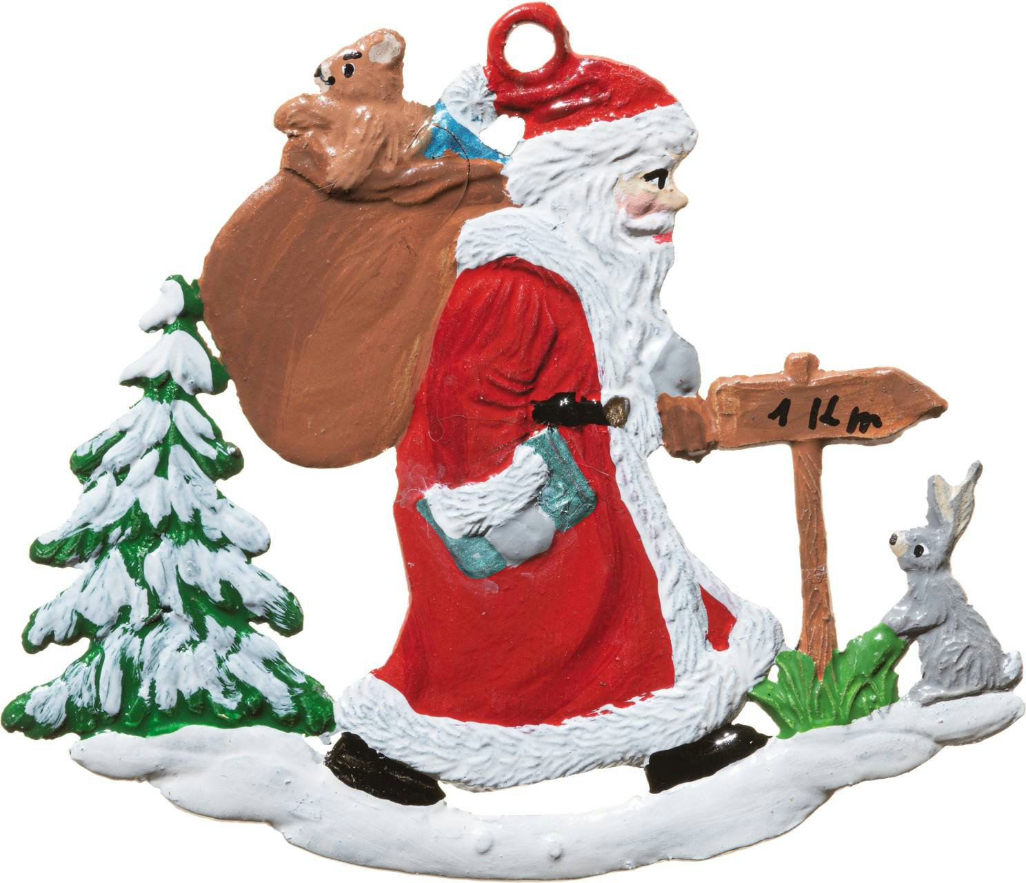 Weihnachtsmann auf Wandertour