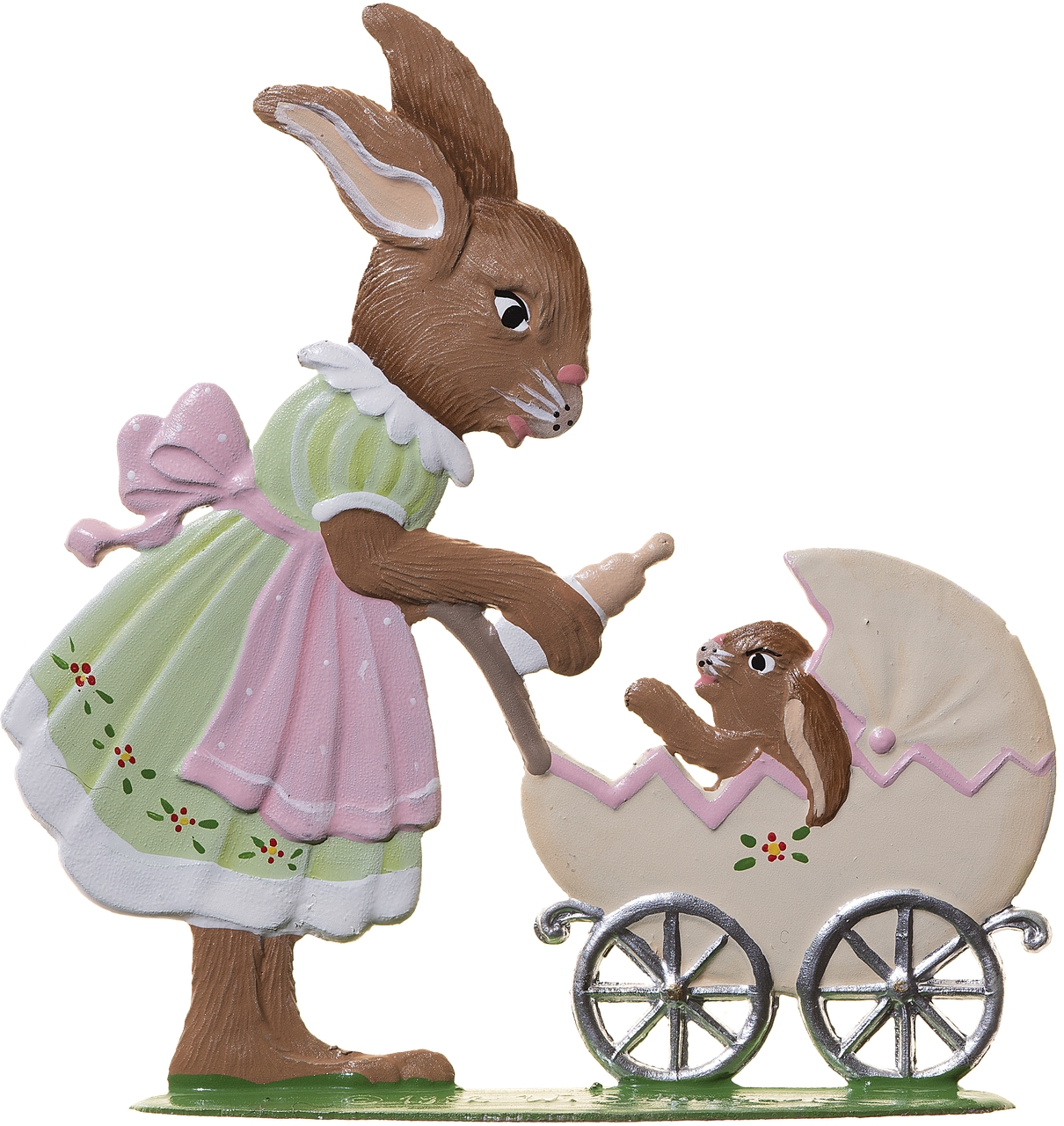 Hasenmäd. mit Kinderwagen