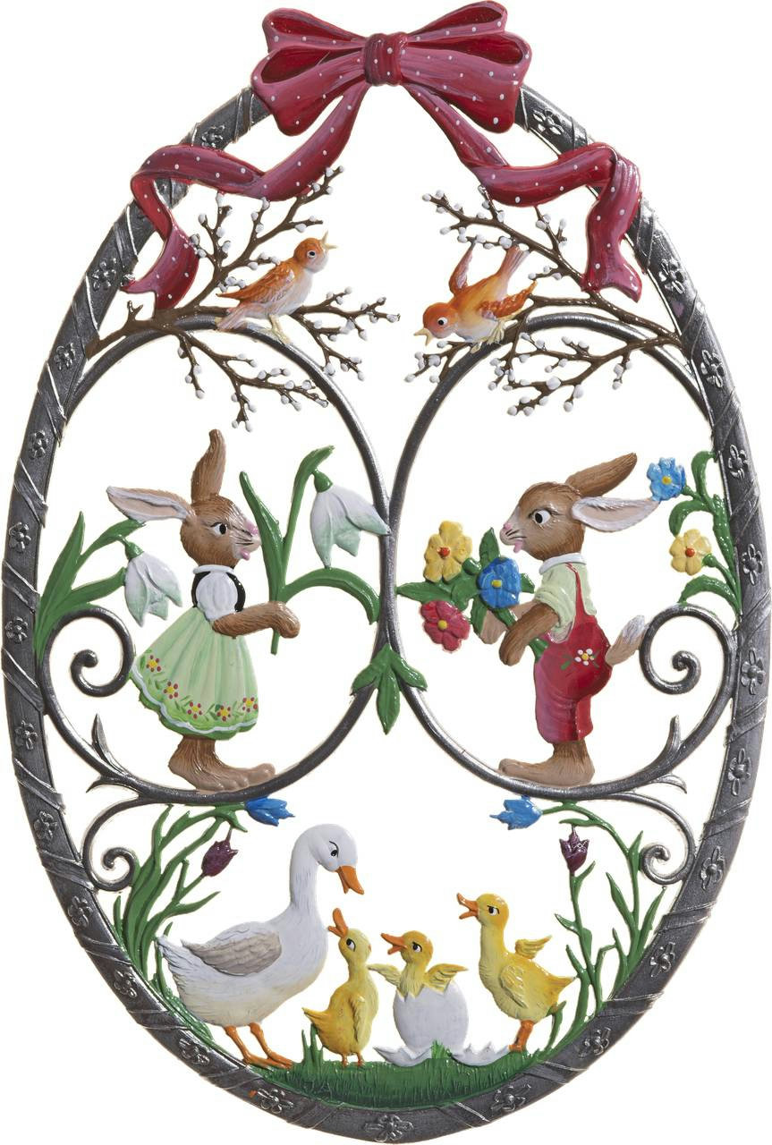 Wandbild, Hasen+Enten