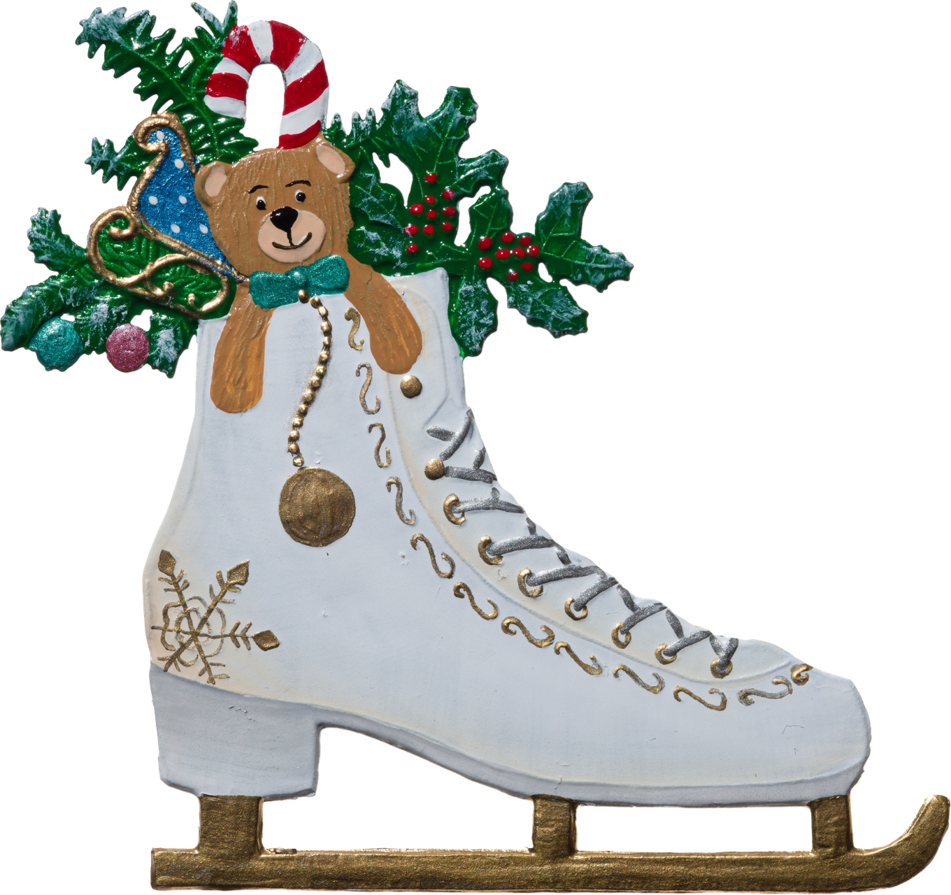 Weihnachtlicher Schlittschuh