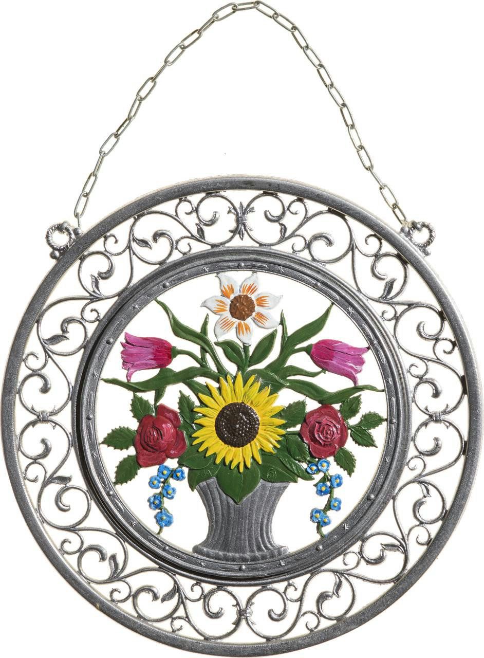 Wandtafel Blumenkorb