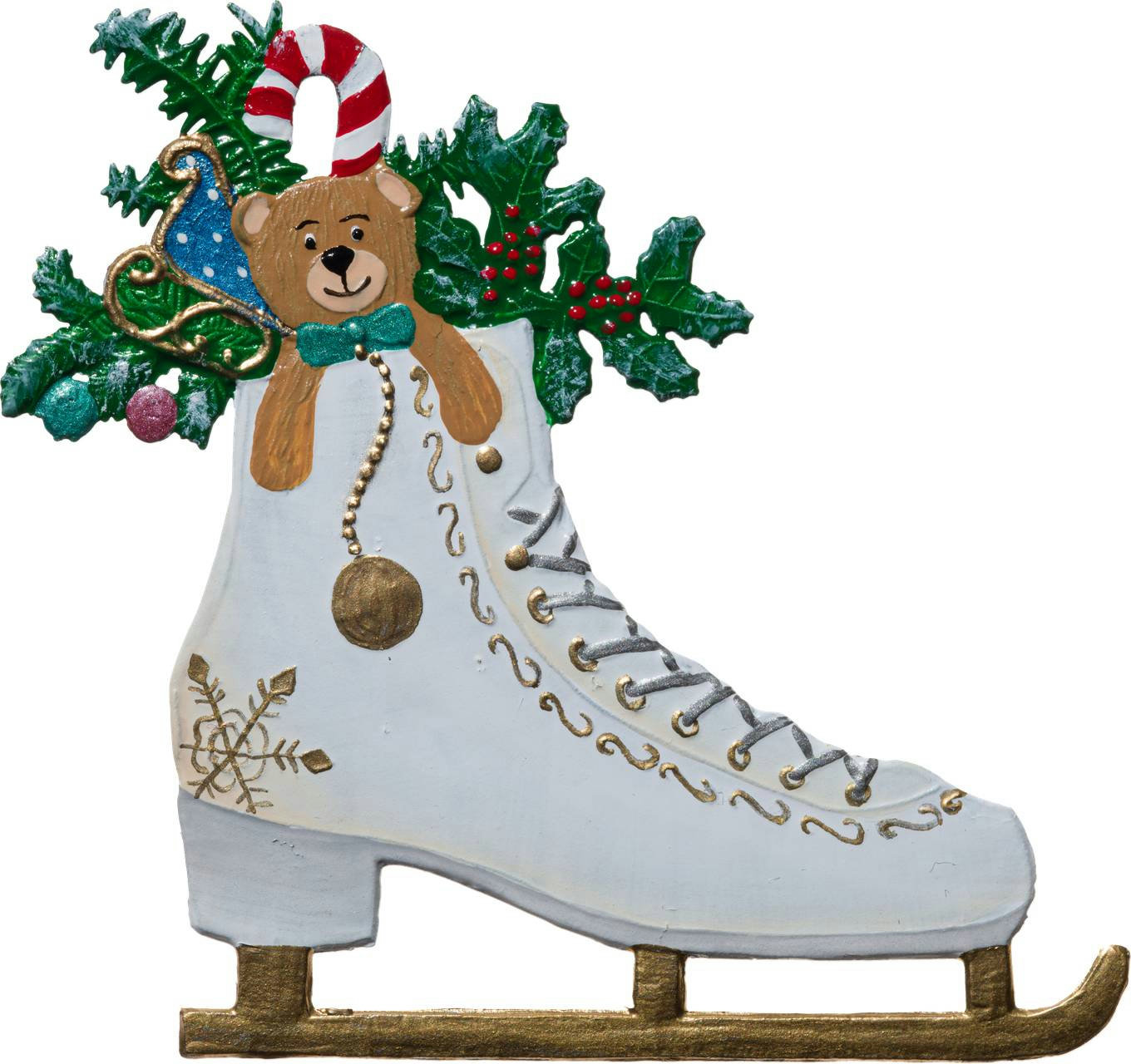 Weihnachtlicher Schlittschuh