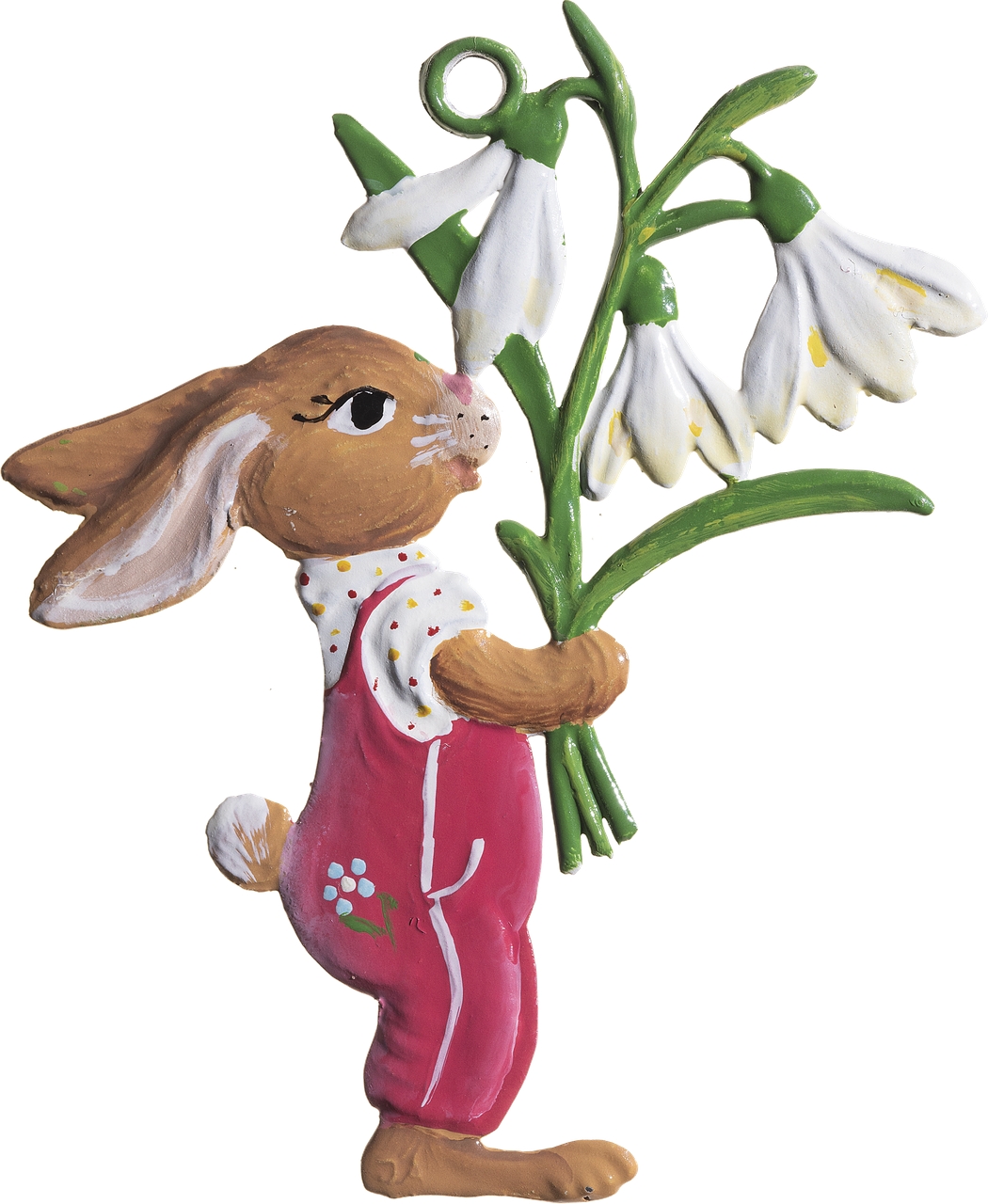 Hase mit Blumenstrauß