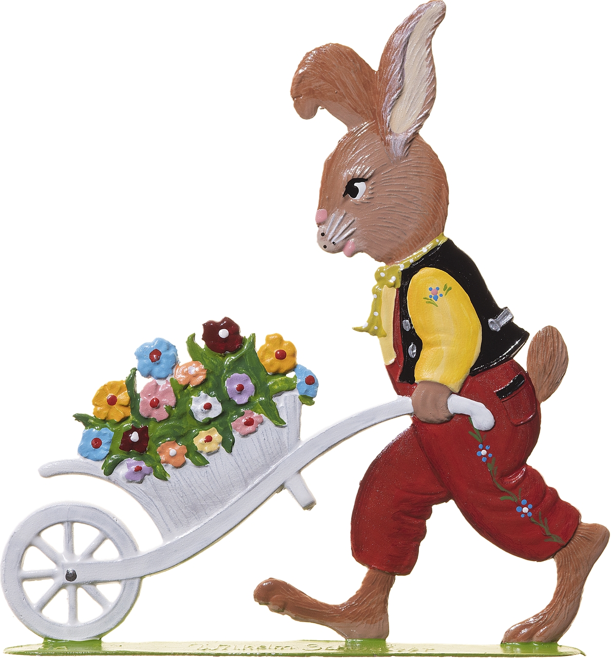 Hase mit Schubkarren
