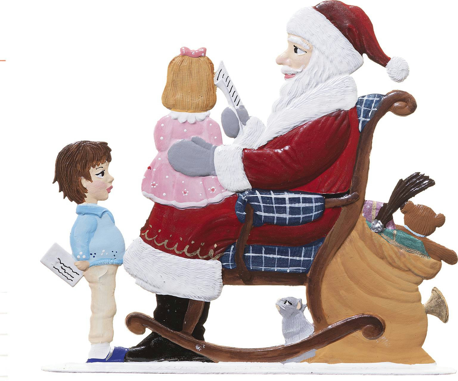 Weihnachtsmann im Schaukelstuhl – Produktfoto