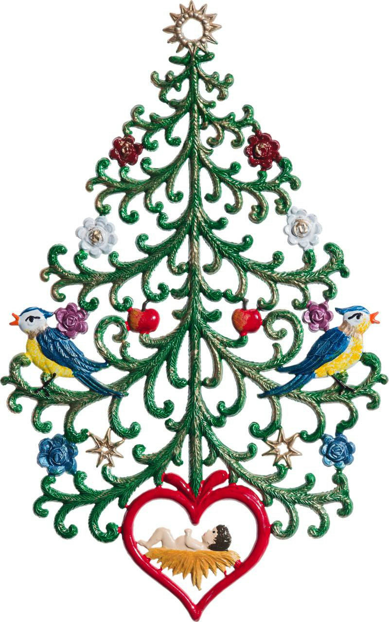 Weihnachtsbaum mit Krippe